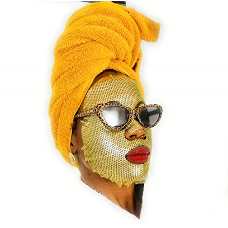 이티오피아 오순 24k 허니컴 골드 페이셜 마스크 팩 5개 - 럭셔리 주름 페이스 리프팅 마스크 | 필 오프 모이스처라이징 페이셜 시트는 잔주름 감소, 피부 처짐, 노화 방지, 수분 공급, 진정에 도움을 줍니다.