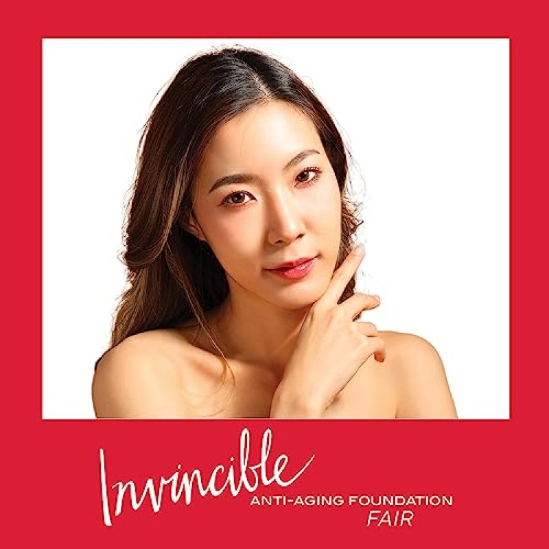 Mirabella Invincible 안티 에이징 풀 커버리지 HD 리퀴드 파운데이션, 페어 II - 수분이 풍부한 포뮬러가 여드름, 잔주름 및 주름을 최소화하여 더 부드럽고 밝은 피부를 선사합니다 - 파라벤 무첨가 및 잔인 행위 무첨가