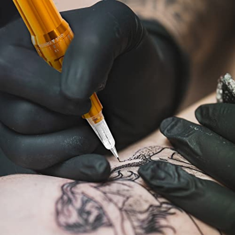 Whalrace PMU 기계, PMU 바늘 10개 및 리튬 배터리 1개가 포함된 무선 영구 화장 기계 키트, 눈썹, 입술, 아이라이너용 문신 기계 마이크로블레이드 기계 - 골드