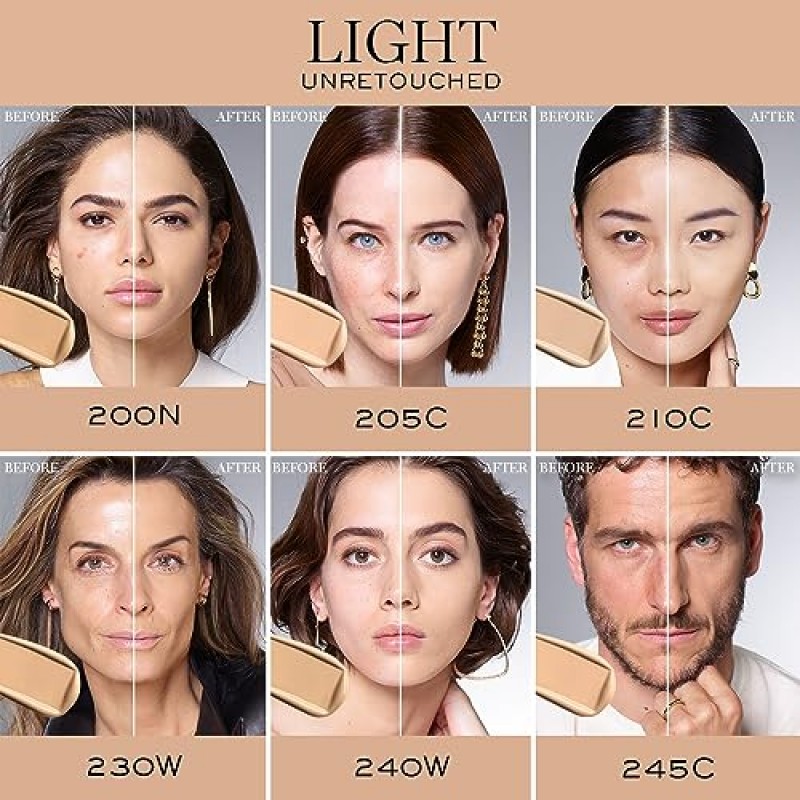 Lancôme Teint Idole 울트라 웨어 빌더블 풀 커버리지 파운데이션 - 롱웨어 & 워터프루프 - 내추럴 매트 마감 - 215C(쿨/핑크색 언더톤의 밝은 피부), 1 Fl Oz