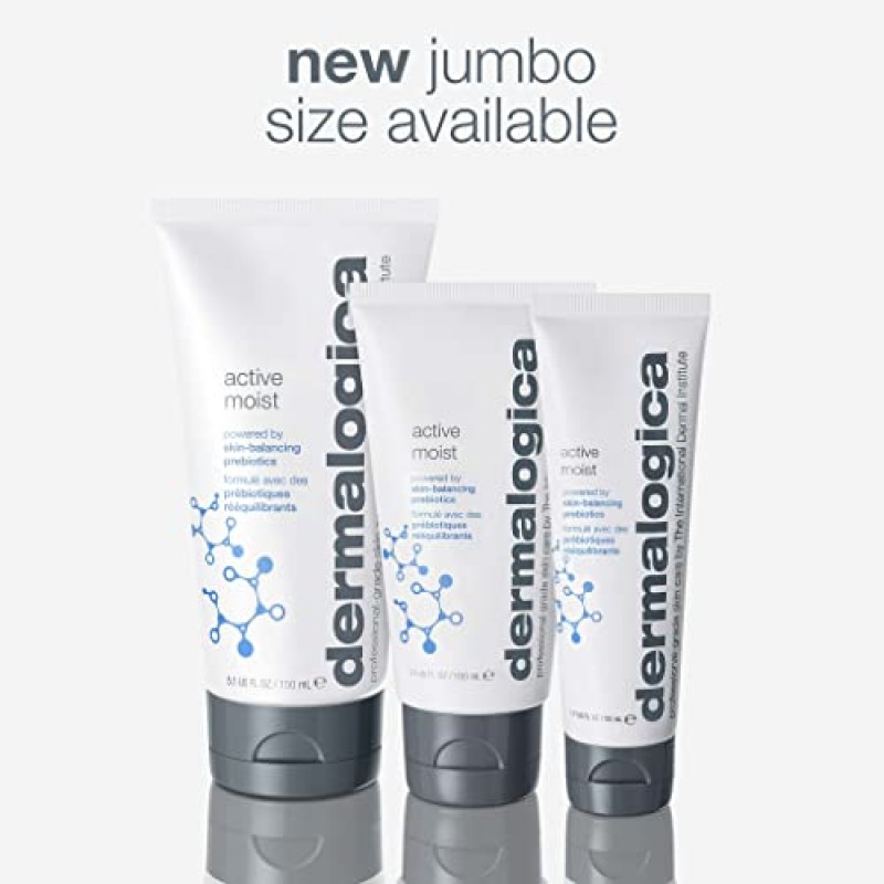 Dermalogica 액티브 모이스트 페이스 모이스처라이저, 오일 프리 경량 데일리 하이드레이팅 로션, 피부 질감을 개선하고 여성과 남성의 표면 탈수 방지에 도움