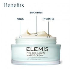 ELEMIS 프로 콜라겐 크림 경량 주름 방지 데일리 페이스 모이스처라이저 강력한 해양 + 식물 활성 성분으로 피부를 탄탄하게 만들고 매끄럽게 하며 수분을 공급합니다