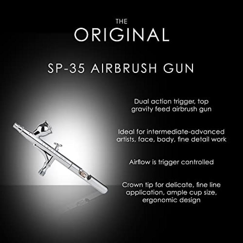 TEMPTU 에어브러시 메이크업 시스템 S-One 키트: 전문가 및 메이크업 아티스트를 위한 에어브러시 메이크업 세트: S/B 실리콘 기반 파운데이션 스타터 세트 및 클리닝 키트 포함, 가볍고 여행 친화적입니다.