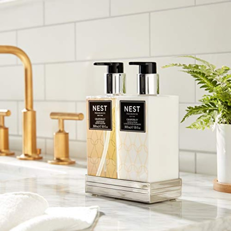 NEST 향수 자몽 액상 비누 및 핸드 로션 선물 세트 10 Fl Oz (2팩)