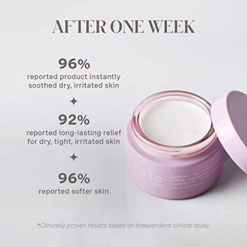 Kate Somerville DeliKate Recovery Cream – 임상적으로 공식화된 하이드레이팅 트리트먼트 – 스트레스를 받거나 민감한 피부를 위한 자극 및 홍조 완화