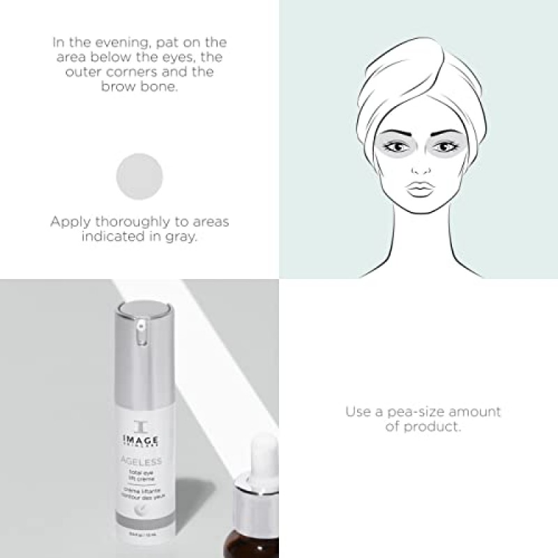 IMAGE Skincare, AGELESS 토탈 아이 리프트 크림, 언더 아이 서클, 백 앤 링클 레스큐, 0.5온스