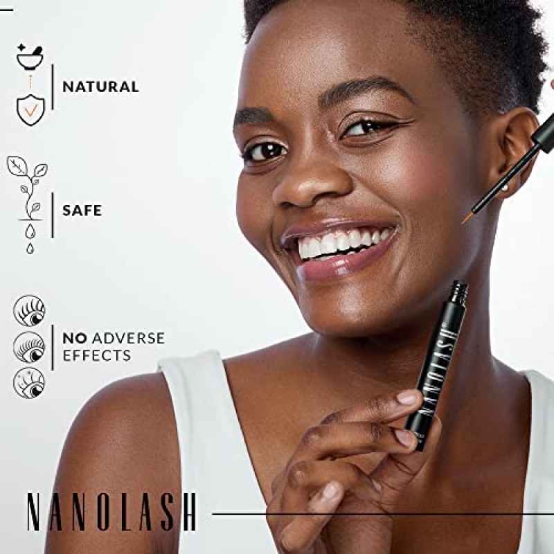 길고 아름다운 속눈썹과 눈썹을 강화하는 Nanolash 속눈썹 성장 세럼 컨디셔너 – 3ml