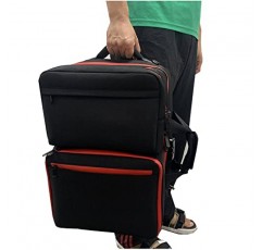 DAMIFAN 헤어컷 화장품 여행 가방 이발사의 모바일 스테이션 도구 정리함 메이크업 가방(인서트 트레이 디자인 포함)(빨간색)