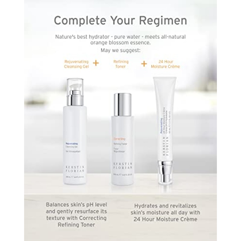 Kerstin Florian Rejuvenating 클렌징 젤, 모든 피부 타입을 위한 순한 세안 및 메이크업 리무버(6.8 fl oz)