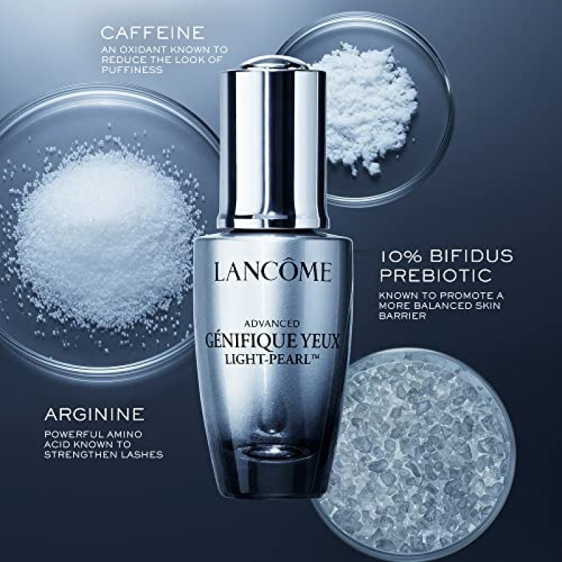 Lancôme Advanced Génifique 라이트 펄 아이 세럼 - 눈 밑 처짐, 부기 및 잔주름용 - 비피더스 프리바이오틱 및 카페인 함유 - 0.67 Fl Oz