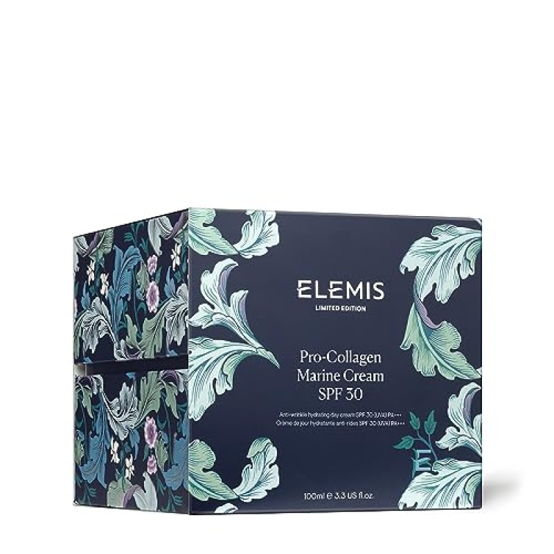 ELEMIS 프로 콜라겐 마린 크림 SPF 30, 가벼운 주름 방지 데일리 페이스 모이스처라이저 피부를 탄력있게 하고, 부드럽게 하고, 수분을 공급하고, 자외선 차단 기능을 제공합니다.