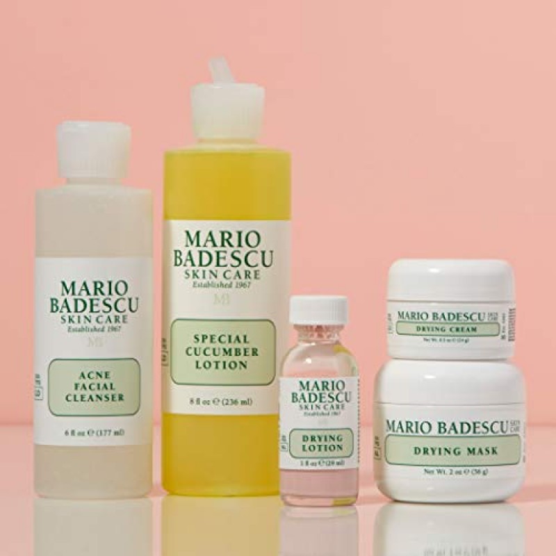 Mario Badescu 여드름 스타터/컨트롤/모든 유형의 트러블을 위한 스킨 케어 키트 | 건강하고 맑은 피부를 위해 복합성 또는 지성 얼굴에 적합한 페이셜 세트