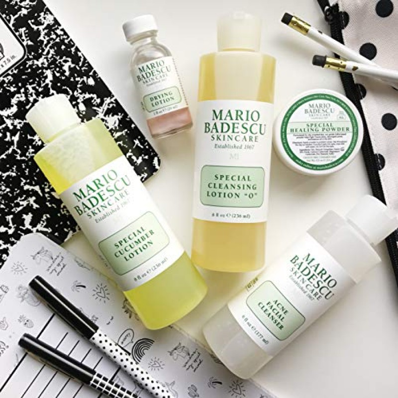 Mario Badescu 여드름 스타터/컨트롤/모든 유형의 트러블을 위한 스킨 케어 키트 | 건강하고 맑은 피부를 위해 복합성 또는 지성 얼굴에 적합한 페이셜 세트