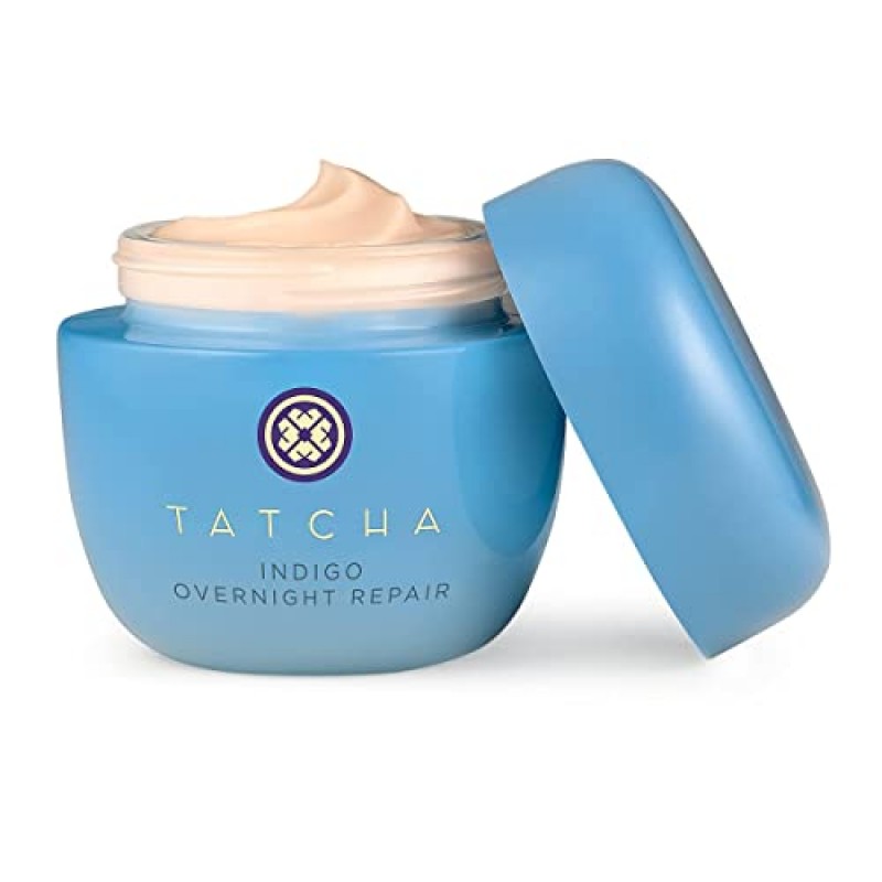 TATCHA 퍼밍 너리쉬먼트 AM + PM 듀오: 더 실크 크림 + 인디고 오버나이트 리페어