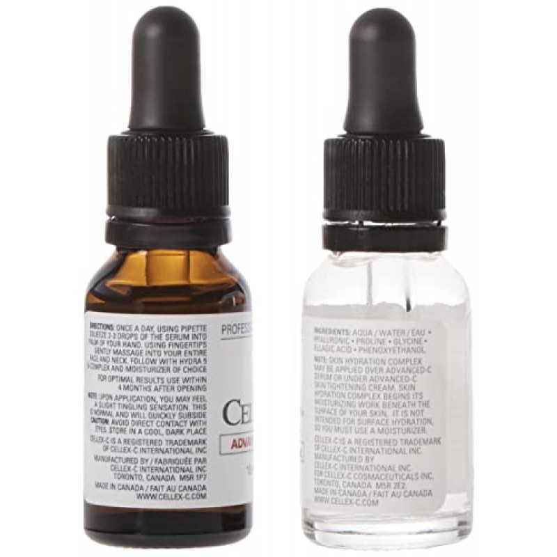 Cellex-C 2단계 스타터 키트, Advanced-C 세럼, 스킨 하이드레이션 콤플렉스, 2x.5oz/15ml