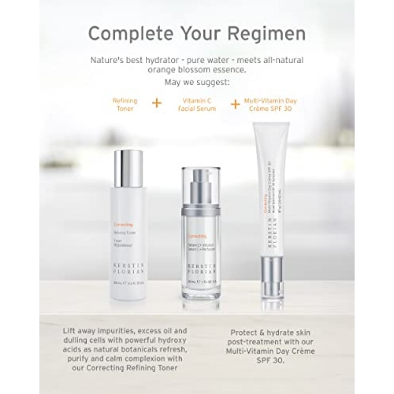 Kerstin Florian Serum C Infusion, 잔주름과 콜라겐 부스팅을 위한 비타민 C 페이셜 세럼, 피부를 탄탄하고 탄력 있게 만들어주는 아미노산, 파라벤 무첨가(1fl oz)