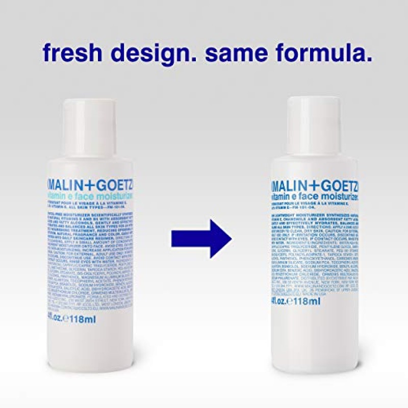 Malin + Goetz 비타민 E 페이스 모이스처라이저, 4.0 Fl Oz (1팩)