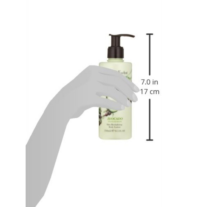 Crabtree & Evelyn 스킨 리바이탈라이징 바디 로션, 아보카도, 올리브 및 바질, 8.5 Fl Oz