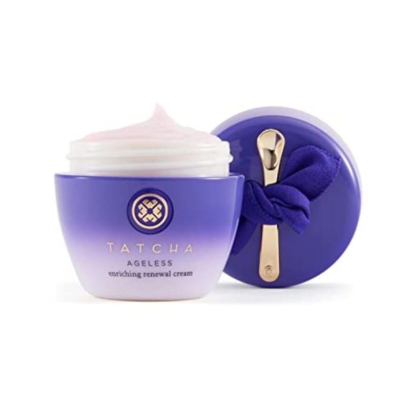 TATCHA 에이지리스 인리칭 리뉴얼 크림 | 잔주름과 주름을 완화하여 탄탄한 피부를 위한 보습 스킨 크림 | 55ml / 1.86온스