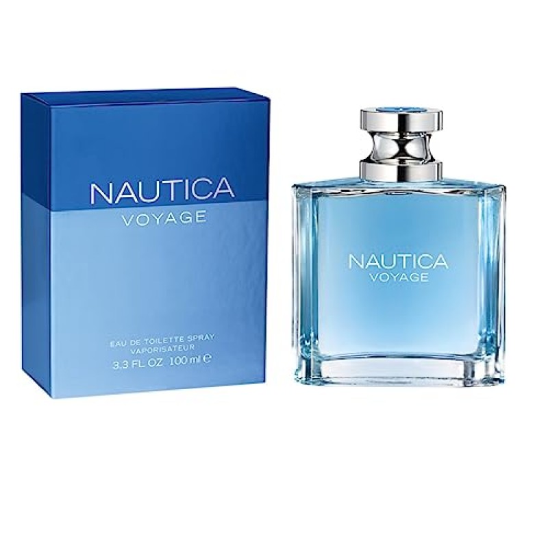 Nautica Voyage 남성용 오드 뜨왈렛 - 신선하고 로맨틱하며 프루티 향 - 사과, 연꽃, 시더우드, 머스크의 우디, 아쿠아틱 향 - 일상 생활에 이상적 - 3.3 Fl Oz