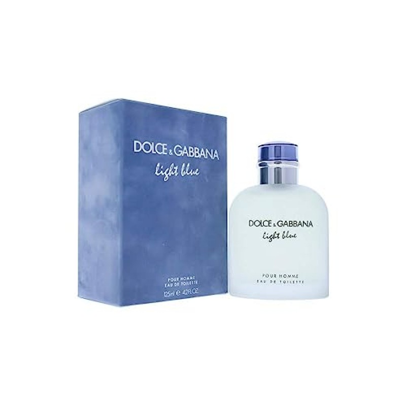 Dolce & Gabbana 오드 뜨왈렛 스프레이, 라이트 블루, 4.2 Fl Oz 남성용 또는/및 뿌르 옴므