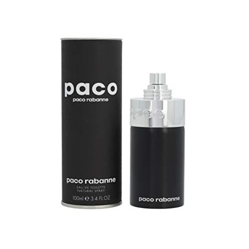 Paco Rabanne Paco - 남성용 향수 - 시트러스 아로마틱 향수 - 아말피 레몬과 소나무 향으로 시작 - 만다린 오렌지와 고수풀 혼합 - 오드뚜왈렛 스프레이 - 3.4온스