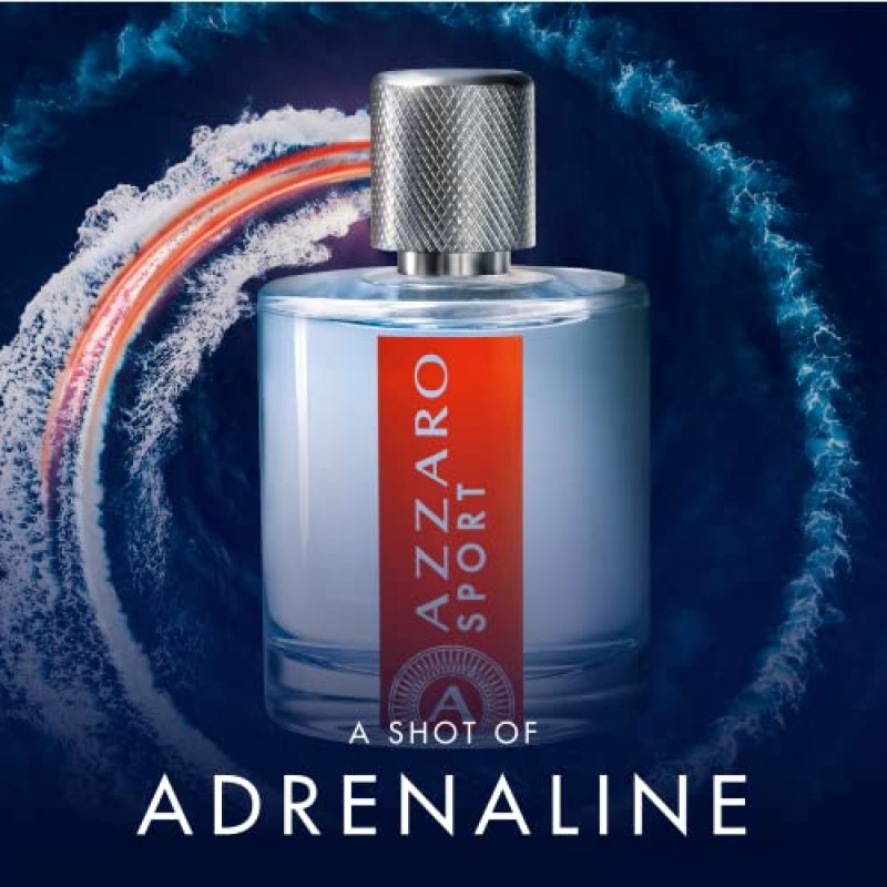 Azzaro Sport 오드뚜왈렛 - 남성용 코롱 - 시트러스, 아로마틱 & 우디 향, 3.4 Fl Oz