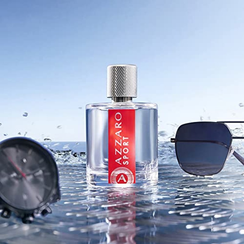 Azzaro Sport 오드뚜왈렛 - 남성용 코롱 - 시트러스, 아로마틱 & 우디 향, 3.4 Fl Oz