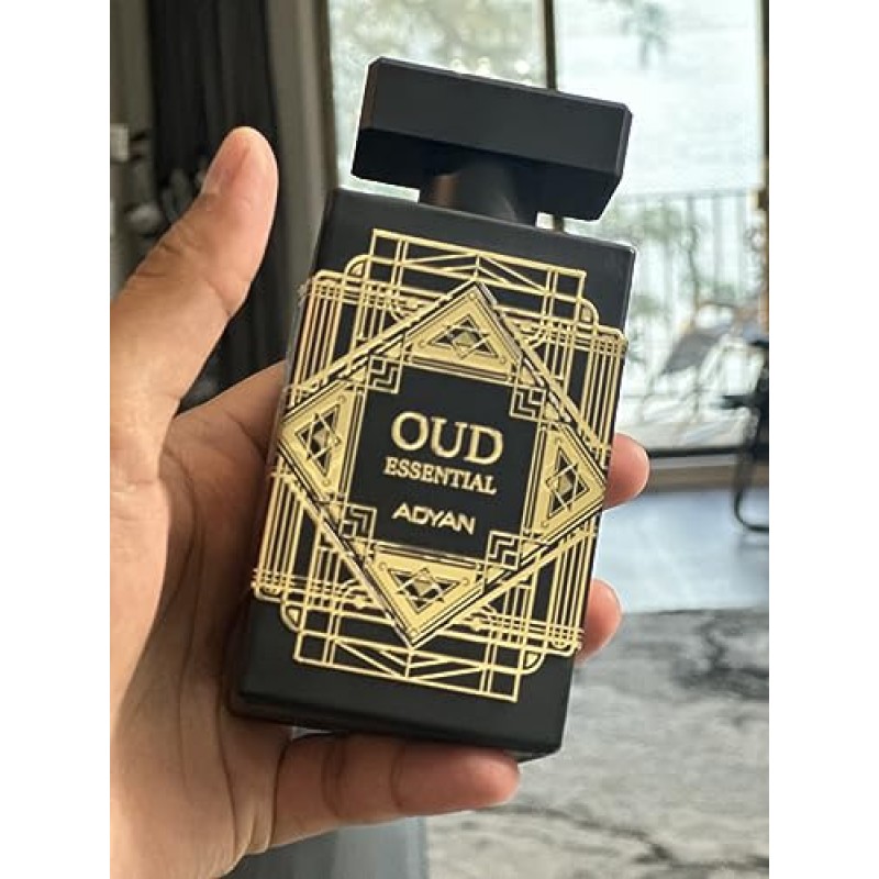 Adyan Oud 에센셜 향수 - 남녀공용 EDP 100ml(3.4oz) - Twist of Oud for Greatness - Initio I 여성 및 남성을 위한 향수 I Oudh I AGARWOOD, MUSK, SAFFRON, LAVENDER PATCHOULI I 오래 지속되는 향 I