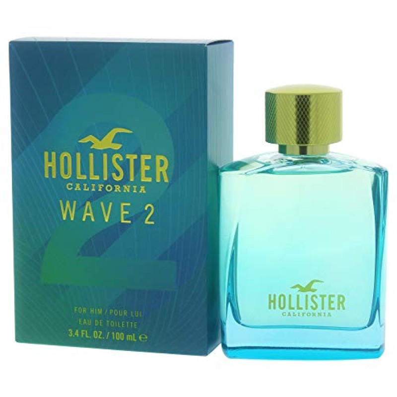 Hollister Wave 2, 오드뚜왈렛 스프레이, 남성용, 3.4온스