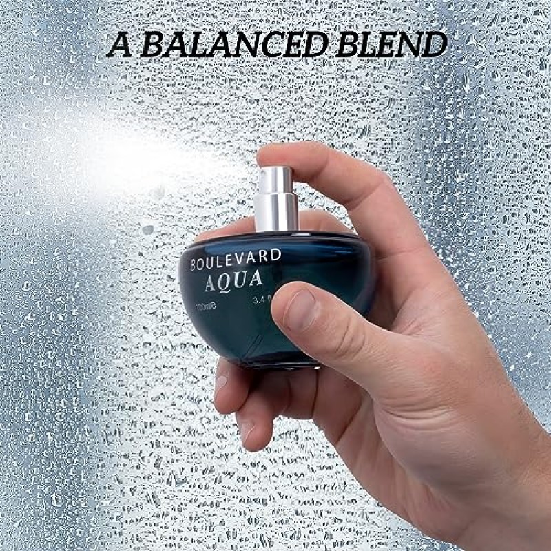 Urban Collection Boulevard Aqua for Men - 마린 노트로 활력과 상쾌함을 선사 - 하루 종일 지속되는 향 - 감귤류 노트로 균형 잡힌 남성 향