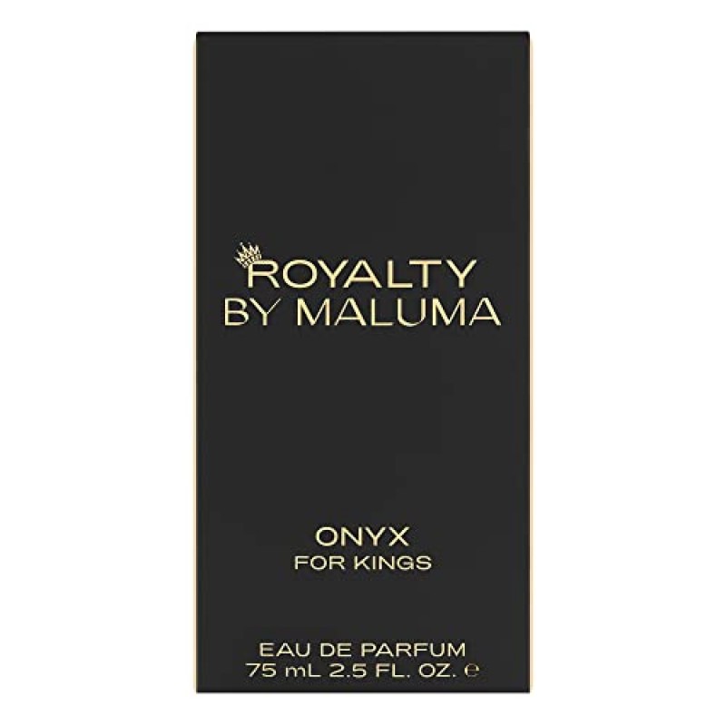 ROYALTY BY MALUMA Onyx - 남성용 향수 - 신선하고 밝고 빛나는 향 - 카다몬, 배, 베르가못 향으로 시작 - 데이트 밤이나 저녁 외출에 적합 - 2.5온스 EDP 스프레이