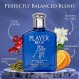 남성용 NovoGlow Player Blue - 남성용 4.2 Fl Oz 오드 퍼퓸 스프레이 - 오래 지속되는 감귤류 허브 및 우디 향수 하루 종일 상쾌한 냄새 모든 경우에 남성용 휴대용 파우치 선물 포함