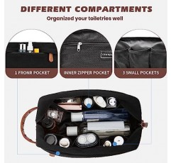 Vorspack 세면 용품 가방 남성용 Dopp 키트 매달려 여행용 대용량 방수 캔버스 면도 가방-블랙