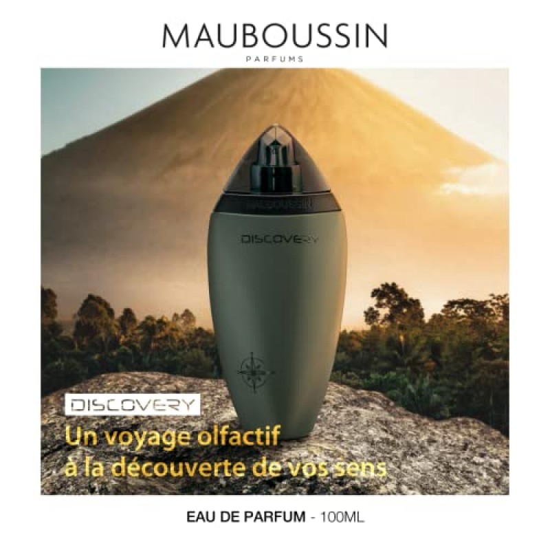 Mauboussin - 디스커버리 100ml(3.3 Fl Oz) - 남성용 오 드 퍼퓸 - 우디, 아로마틱, 시트러스 향