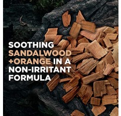 DOVE MEN + CARE 발한 억제제 데오도란트 Natural Inspired Sandalwood + 남성용 오렌지 발한 억제제, 2.6온스(4팩), 화이트