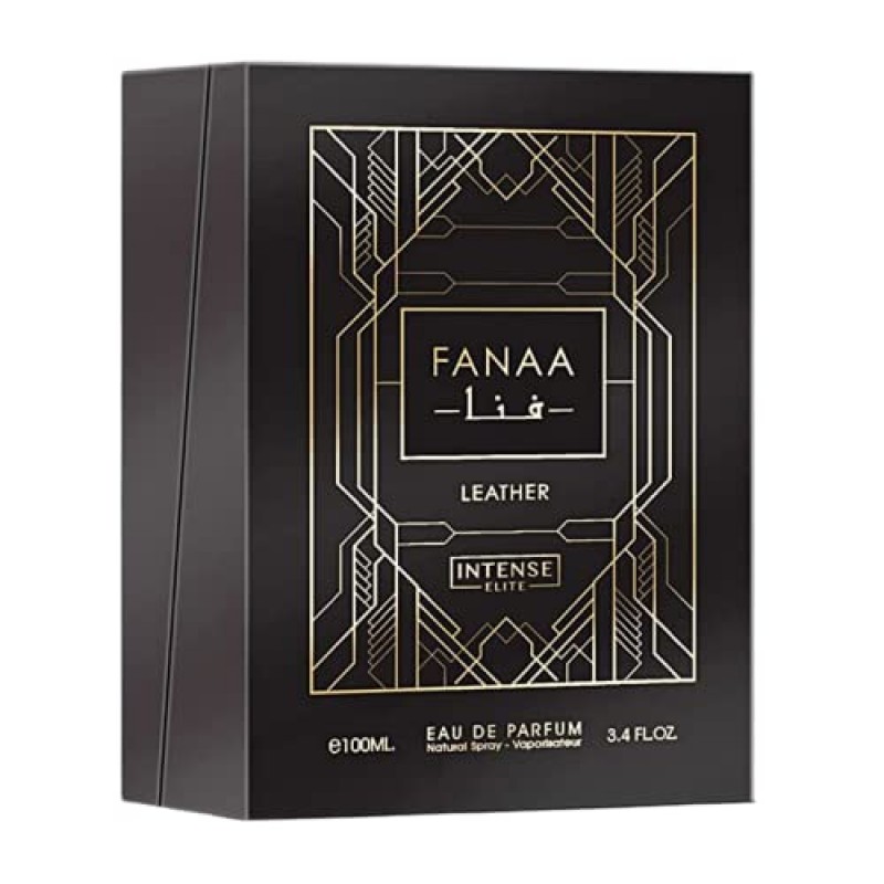 INTENSE ELITE Fanaa 가죽 남성용 EDP, 남성용 오 드 퍼퓸 100ML(3.4Oz), 남성용 향수, 따뜻하고 오래 지속되는 남성용 향수, 남성용 향수 파라 아저씨, 만다린 & 페퍼 향수 오리지널.