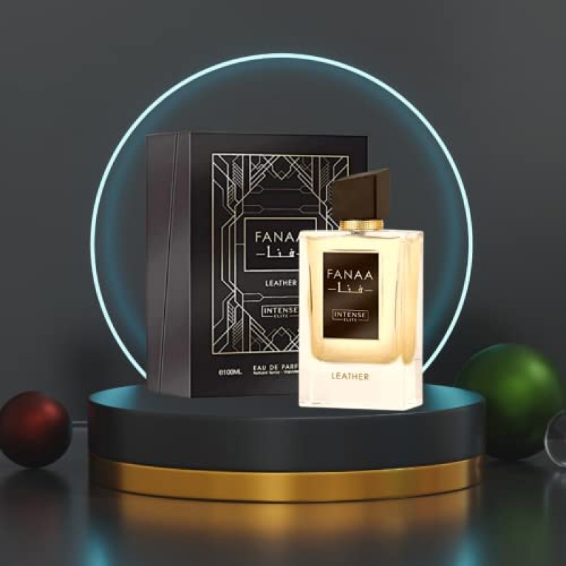 INTENSE ELITE Fanaa 가죽 남성용 EDP, 남성용 오 드 퍼퓸 100ML(3.4Oz), 남성용 향수, 따뜻하고 오래 지속되는 남성용 향수, 남성용 향수 파라 아저씨, 만다린 & 페퍼 향수 오리지널.