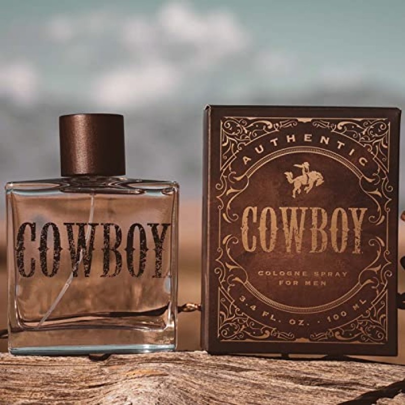 Tru Western Cowboy 남성용 코롱, 3.4 fl oz(100 ml) - 숲속, 따뜻함, 견고함