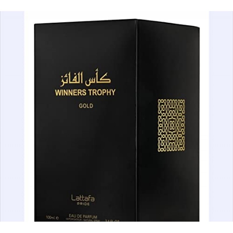 Lattafa Perfumes Al Khas Winners 트로피 골드 남녀공용, 오 드 퍼퓸 스프레이, 3.4온스