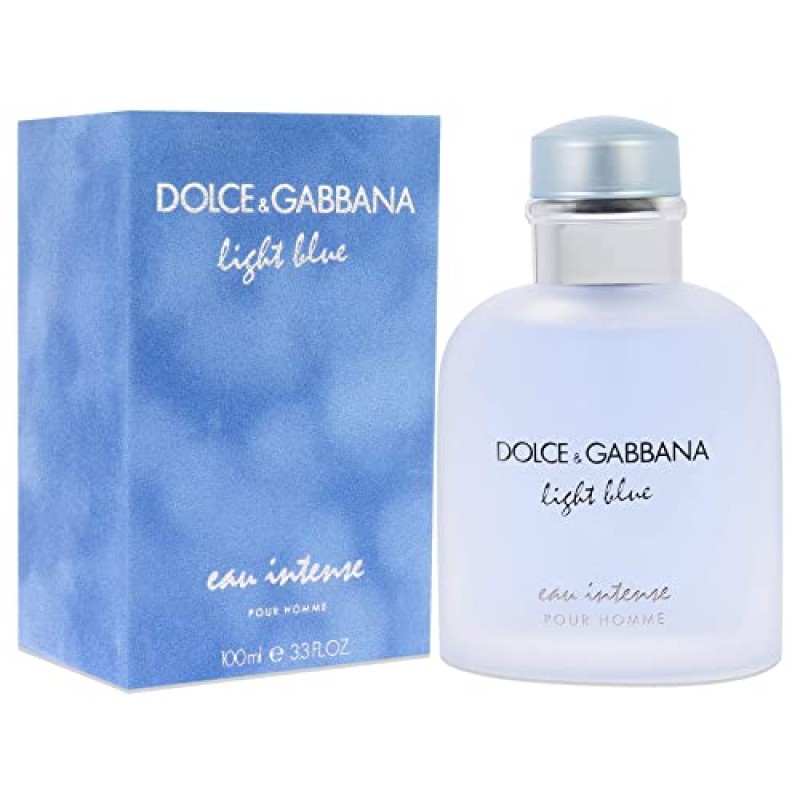 Dolce & Gabbana 라이트 블루 인텐스 남성용 오 드 퍼퓸 스프레이, 3.3 Fl Oz