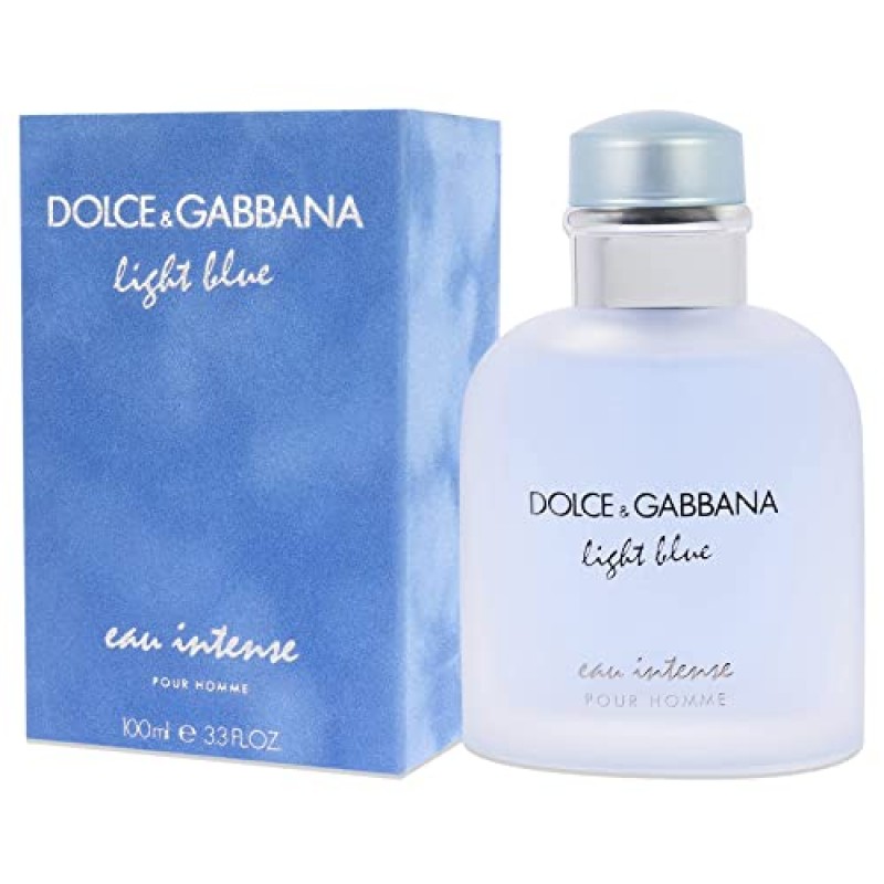 Dolce & Gabbana 라이트 블루 인텐스 남성용 오 드 퍼퓸 스프레이, 3.3 Fl Oz