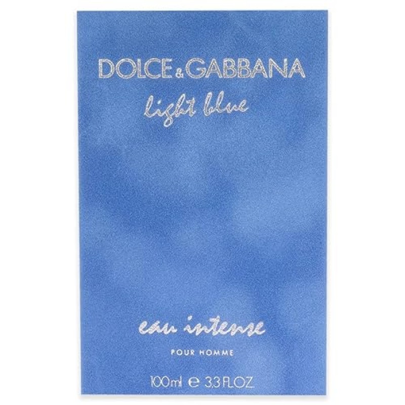 Dolce & Gabbana 라이트 블루 인텐스 남성용 오 드 퍼퓸 스프레이, 3.3 Fl Oz