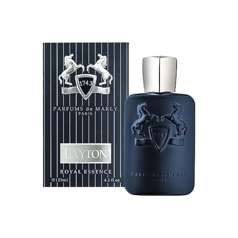 PARFUMS de MARLY - 레이튼 - 4.2 Fl Oz - 남성용 오 드 퍼퓸 - 탑 노트 애플, 베르가못, 라벤더 - 하트 노트 재스민, 바이올렛, 제라늄 - 베이스 노트 바닐라, 페퍼, 구이악 우드 - 125ml