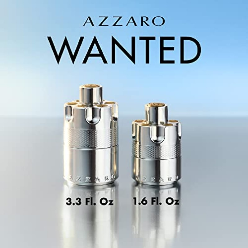 Azzaro Wanted 오 드 퍼퓸 - 남성용 코롱 - 남성용 우디 아로마틱 스파이시 향수 - 주니퍼 베리 노트, 세이지 하트