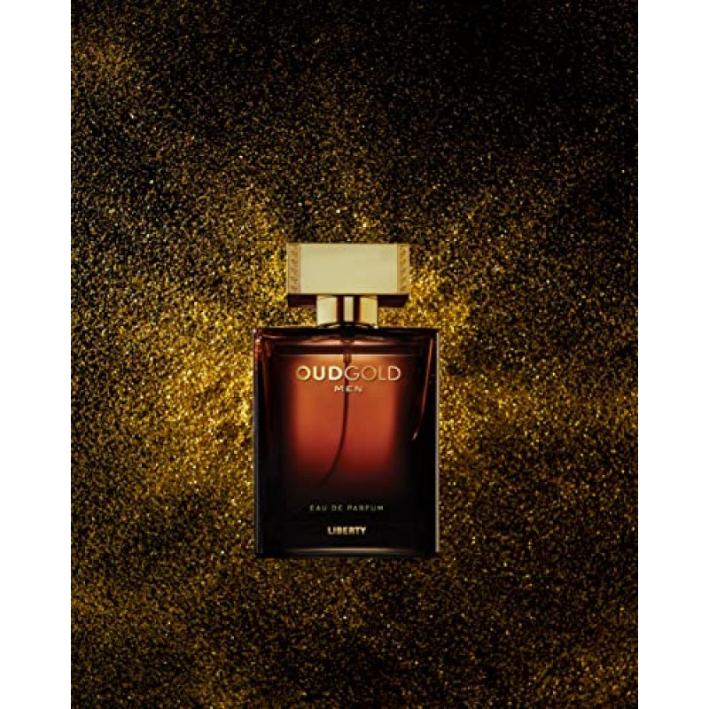 Liberty Luxury Oud, 남성용 OudGold 향수, 오 드 퍼퓸(EDP) 스프레이, 100ml/3.4Oz, 오래 지속되는 냄새