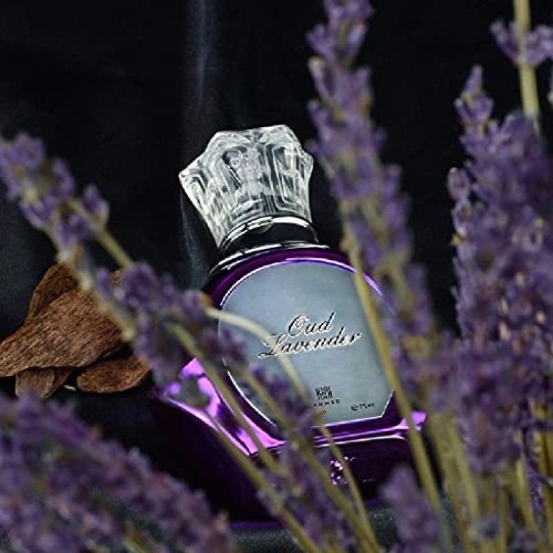 AHMED Oudh Lavender 75 ML EDP 남성과 여성을 위한 대담하고 신선하며 고급스럽고 감각적인 다용도 Oudh 가죽 향수 협정 by Al Maghribi Arabian Perfumes Dubai