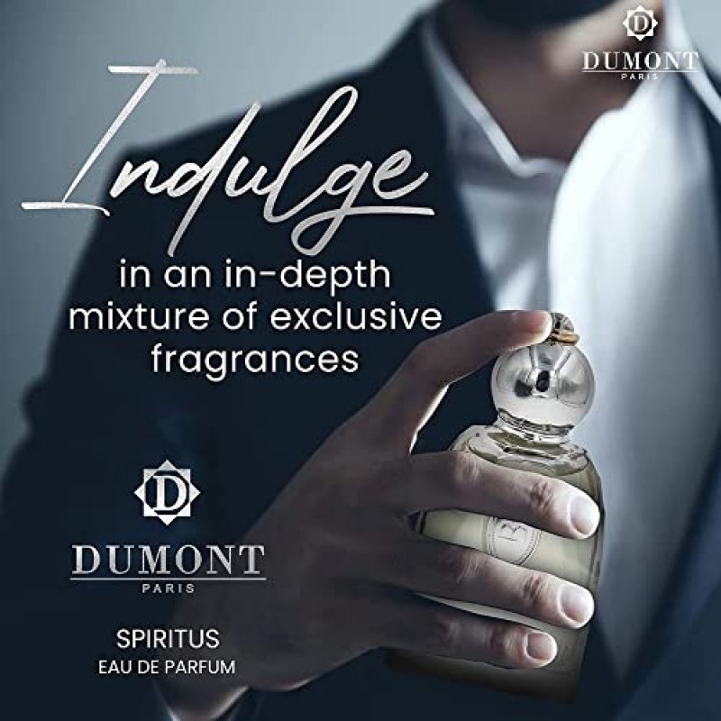 남성 및 여성을 위한 Dumont Cologne, 오래 지속되는 향수, 아로마틱 플로랄 포함, 앰버 바디 스프레이, 남성 및 여성을 위한 머스크 향수, 여성용 향수, 여행용 향수, BOROUJ SPIRITUS 85ml