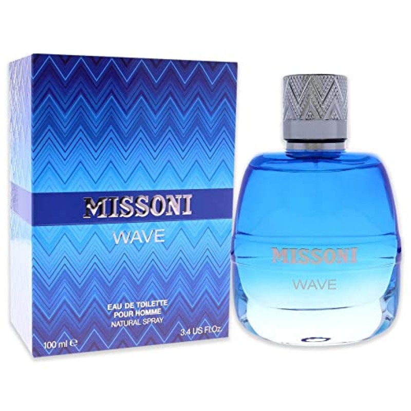 Missoni 미쏘니 웨이브 맨 EDT 스프레이, 3.4 Fl Oz (1팩)