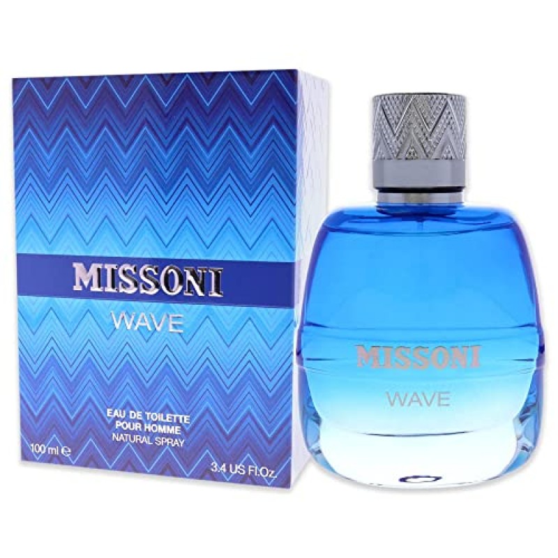 Missoni 미쏘니 웨이브 맨 EDT 스프레이, 3.4 Fl Oz (1팩)